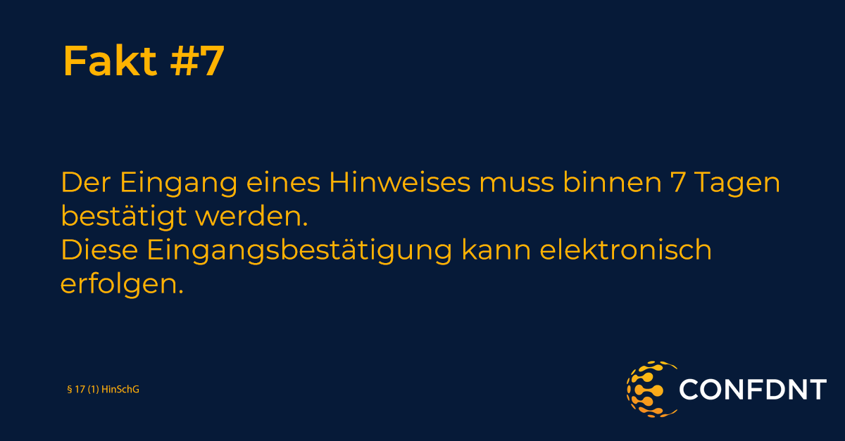 Eingangsbestätigung zu Hinweis